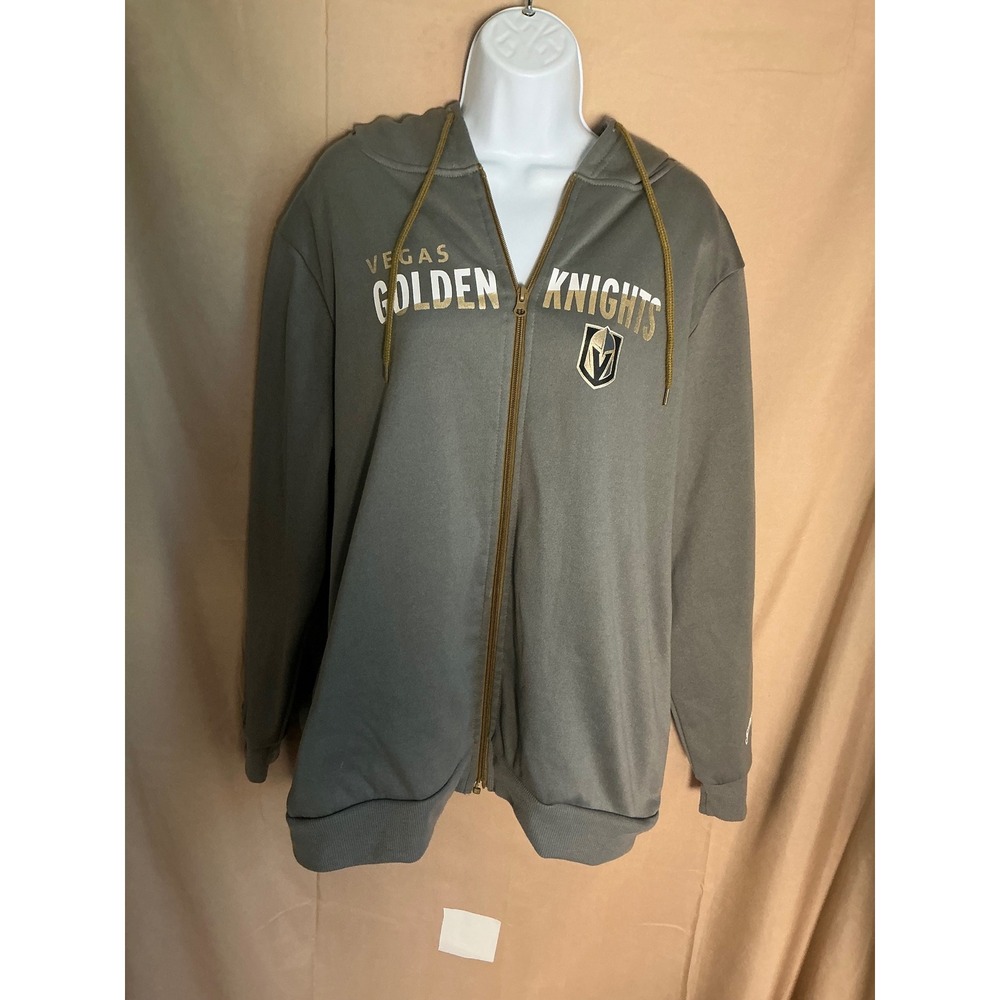 Station Casinos Vegas Golden Knights Hoodie Adult L Gray Excellent NHL Zip Up